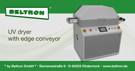UV dryer with edge conveyor