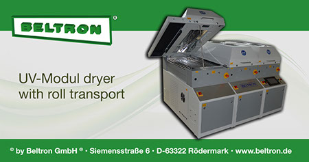 UV-Modul dryer with roll transport